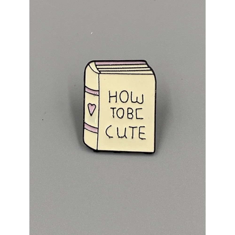 How To Be Cute Book Shaped Themed Lapel Hat Vest Pin Brooch
